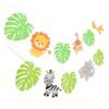 Amosfun 3-Piece Jungle Animal Birthday Banner Set view 2