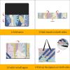 SEEKJOYS Abstract Floral Picnic Blanket, Extra-Large, Foldable, Waterproof, 200 x 200 cm view 3