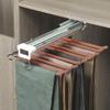 Pull-Out Pants Hanger, Left-Mounted Sliding Trouser Rack view 1