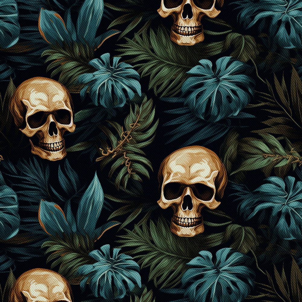 HEKO PANELS Waterproof Oxford Fabric, Skulls, 3 Meters, 155 x 300 cm