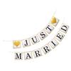 KOMBIUDA 2-Piece Heart Glitter Wedding Banner view 1