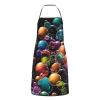 ASPOIJHN Stylish Adjustable Kitchen Apron with Pocket, White, One Size view 2