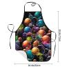 ASPOIJHN Stylish Adjustable Kitchen Apron with Pocket, White, One Size view 3