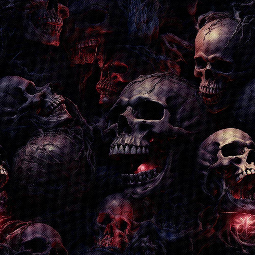 HEKO PANELS Waterproof Oxford Fabric, Skull, 3 Meters, 155 x 300 cm