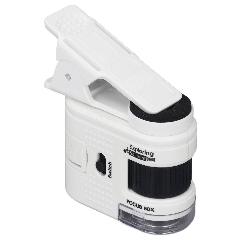 High-Magnification Pocket Microscope with Phone Clip
