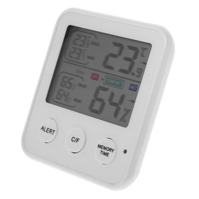 Digital Temperature and Humidity Meter with LCD Display, ABS