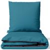 Leonado Vicenti Fine Flannel Bedding Silver/Petrol 135 x 200 cm - 100% Cotton, Reversible, Concealed Zipper view 1
