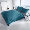 Leonado Vicenti Fine Flannel Bedding Silver/Petrol 135 x 200 cm - 100% Cotton, Reversible, Concealed Zipper view 3