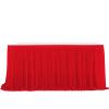 FANSU Tulle Table Skirt, Red, 4 ft/122 x 77 cm view 1