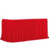 FANSU Tulle Table Skirt, Red, 4 ft/122 x 77 cm view 3