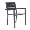 Home Deluxe Madera Stackable Garden Chairs, 9-Pack, Anthracite/Light Gray view 1