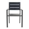 Home Deluxe Madera Stackable Garden Chairs, 9-Pack, Anthracite/Light Gray view 3