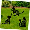 Gogogmee Decorative Iron Cat Garden Stake view 3