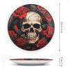 NWTRJ Decorative Skull Ceramic Plate, 25.4 cm, with Stand view 2