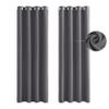 Blackout Thermal Curtain, 65 x 210 cm, Weather-Resistant Outdoor Curtain with Grommets, Set of 2, Dark Gray view 1