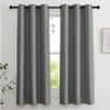 Blackout Thermal Curtain, 65 x 210 cm, Weather-Resistant Outdoor Curtain with Grommets, Set of 2, Dark Gray view 2