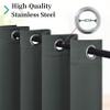 Blackout Thermal Curtain, 65 x 210 cm, Weather-Resistant Outdoor Curtain with Grommets, Set of 2, Dark Gray view 3