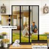 Magnetic Screen Door for Balcony, 250 x 240 cm, Black view 3