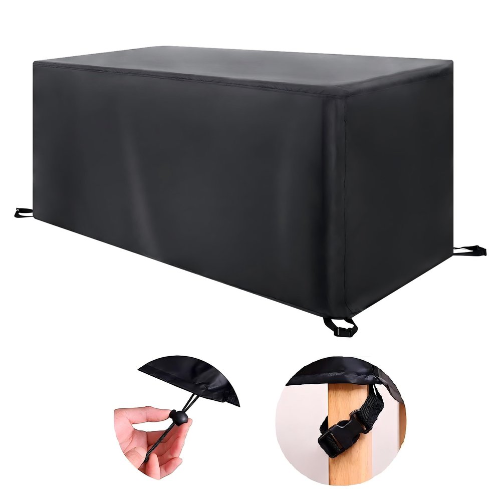 ZDLLDZ Outdoor Furniture Cover 280 x 220 x 90 cm, 420D Oxford Fabric, Black