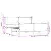 vidaXL Metal Bed Frame Without Mattress, Sonoma Oak, 200 x 200 cm view 3
