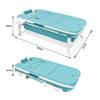 Suixtil Folding Bathtub for Adults, L-Shaped Portable Soaking Tub, Blue (132 x 61 x 54 cm) view 2
