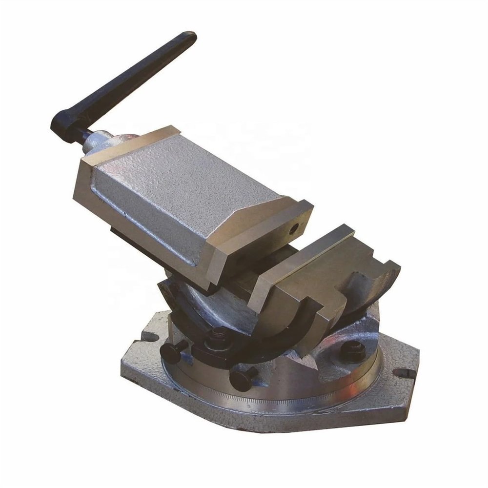 FUYUMIC 4-Inch Tilting Machine Vise QHK100 with Swivel Base, Milling Vise for Milling Machines