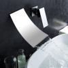 Chrome-Plated Copper Vessel Sink Faucet, Hot and Cold Waterfall, Single Handle, Two-Hole, BP060 view 1