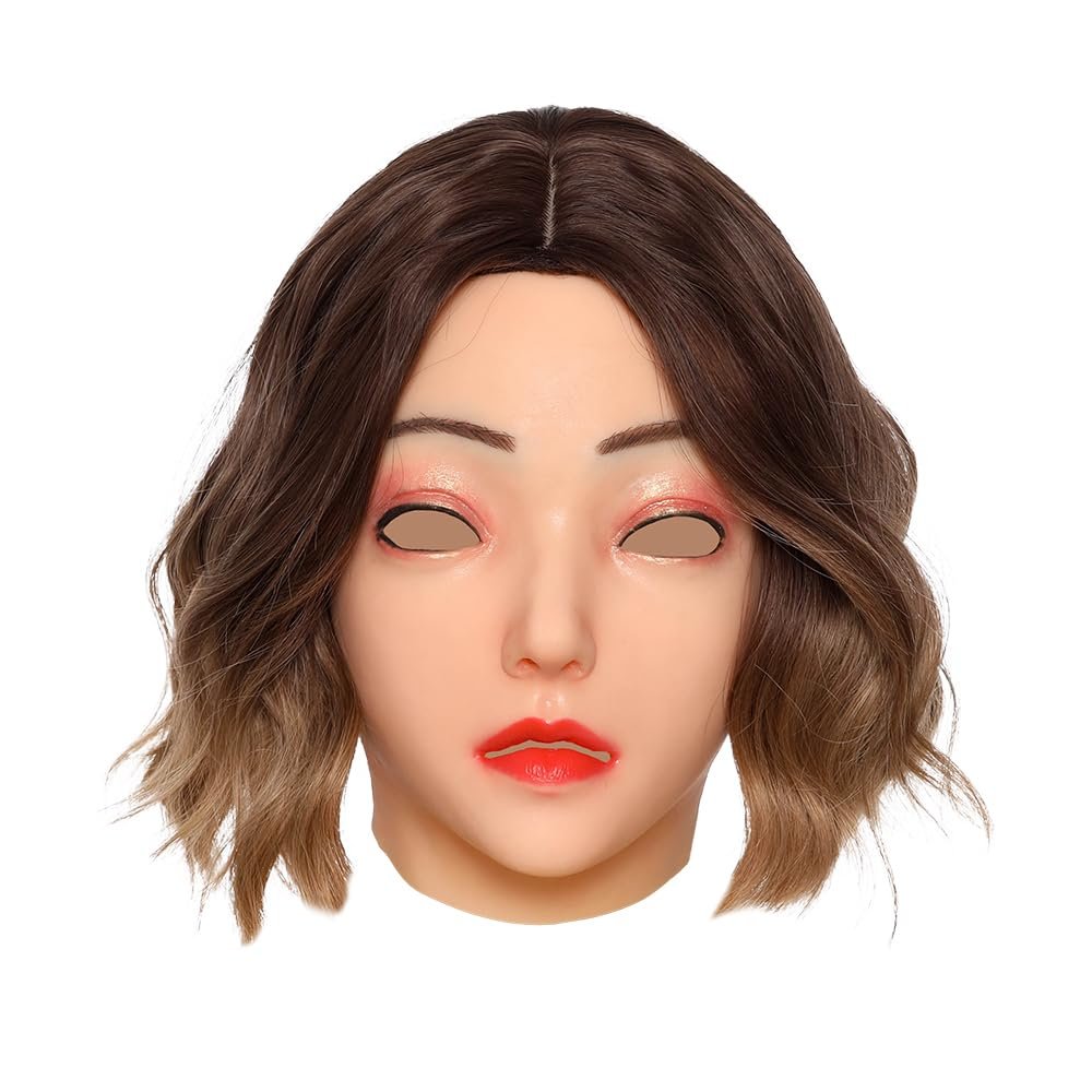 CYOMI Realistic Silicone Female Halloween Mask for Crossdressers, Cosplay, Drag Queens, and Transgender Masquerade
