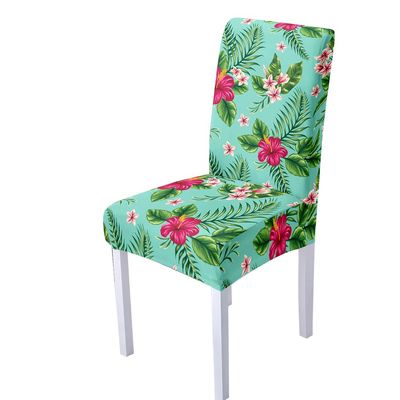 Hixingo Tropical Botanical Stretch Chair Covers, Washable, Set of 6