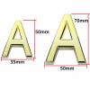 OZLCUA House Number Adhesive Letter Plaque, Outdoor, 50–70 mm, English Letters, Hotel Door Alphabet, Home Exterior (B, 70 x 50 mm, Red Bronze) view 2