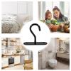 BESPORTBLE 4-Piece Iron Ceiling Hooks, Black Double Hooks view 2