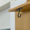 BESPORTBLE 4-Piece Iron Ceiling Hooks, Black Double Hooks view 3