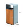 DZYHFCO 63L Stainless Steel Trash Can, Rectangular, for Indoor and Outdoor Use view 2