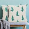 CXMEIFLY Christmas Pillow Covers, 18 x 18 in, Set of 2, Cream, Aquamarine and Blue-Green view 2