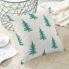 CXMEIFLY Christmas Pillow Covers, 18 x 18 in, Set of 2, Cream, Aquamarine and Blue-Green view 4