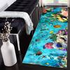 Siunwdiy 3D Blue Floral Runner Rug, Non-Slip, Washable, Customizable, 60 x 160 cm view 1