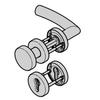 Hörmann Knob-Handle Set (FS), PZ Rose, Matte Stainless Steel view 1