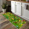 Siunwdiy 3D Runner Rug for Hallway and Kitchen, Nonslip Washable Colorful Green Floral Pattern, 140 x 280 cm, Customizable view 2
