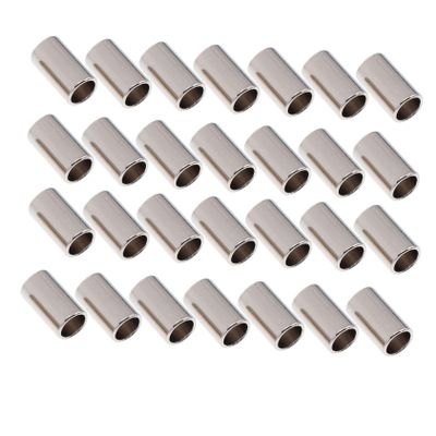 PLAFOPE 50-Piece Metal Cord Stoppers, Silver, 8 x 14 mm