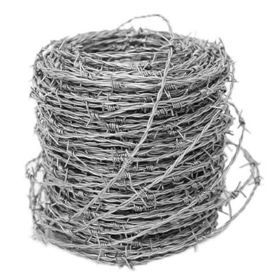 Safety Fence Barrier Stainless Steel Barbed Wire, 1.8 mm, 4-Point Barbs