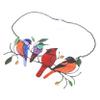 CIYODO Painted Bird Window Hanging Set, Colorful Glass Decor view 1