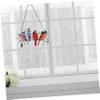 CIYODO Painted Bird Window Hanging Set, Colorful Glass Decor view 4