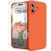 INGIDO for iPhone 16 Silicone Case with Screen Protector - Yellow Orange view 1