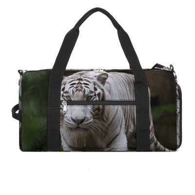 Majestic Bengal Tiger Print Gym Bag, Zippered, with Compartments, One Size
