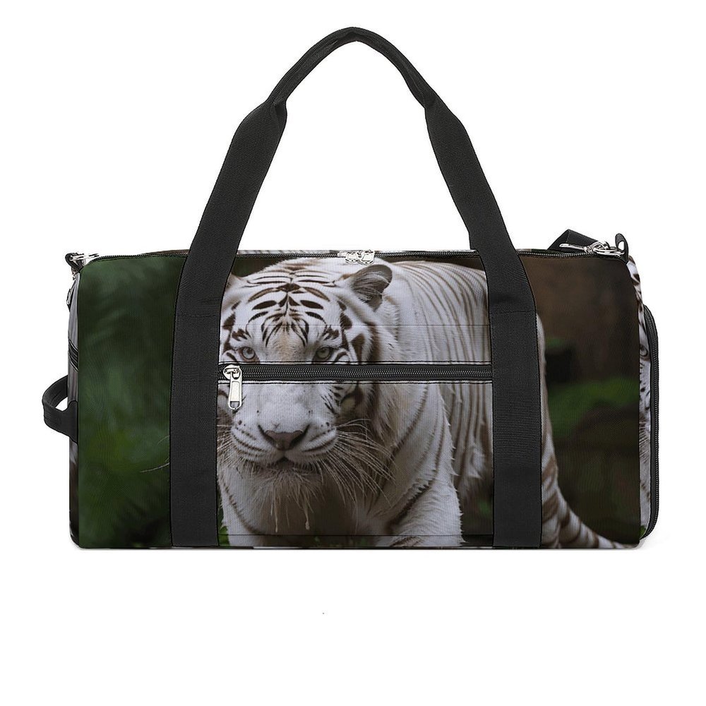 Majestic Bengal Tiger Print Gym Bag, Zippered, with Compartments, One Size