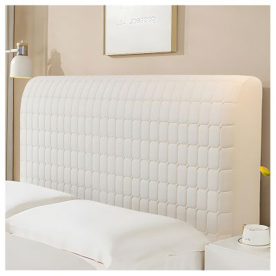 Quilted Headboard Cover for Queen- and King-Size Beds, Beige, Square, 180 cm, Thickened Protective Cover