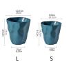 Lidless Plastic Trash Can for Home, Bedroom & Office (Yellow, Large) view 2