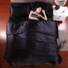 Luxurious Silky Satin Bedding Set, Queen-Size, Purple, with Duvet Cover, Soft and Comfortable, 3-Piece Set for King-Size Bed view 2