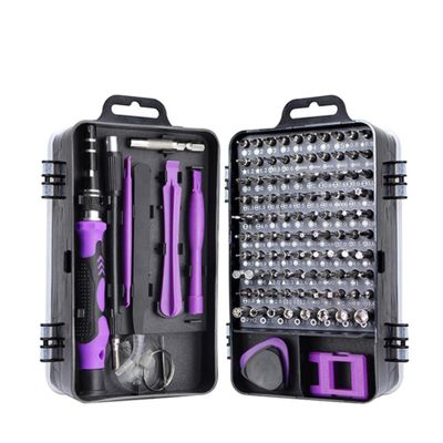 RhineCart Basics Precision Screwdriver Set, Magnetic Screwdriver Bits, Multifunctional Repair Tools, Cell Phone Repair Tools (115 Purple)