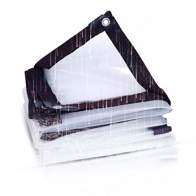 DSFHVBDD Transparent PE Tarp with Eyelets, 1 x 5 m
